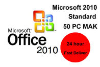 Activation en ligne au détail Word de Microsoft Office 2010 de PC standard du code principal 50