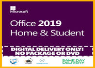 Permis d'activation de clé de produit de code principal de Microsoft Office 2019 de maison et d'étudiant
