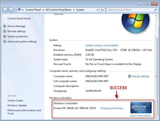 Étape de déclenchement 7 de Windows 7